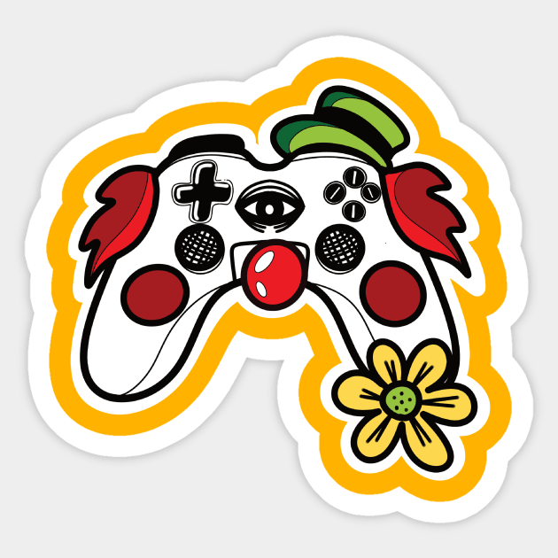 Halloween clown Mr. Controller for geek Sticker by creARTures